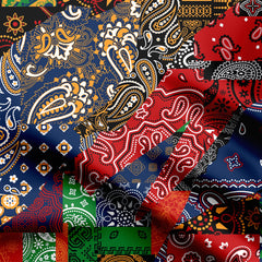 mutli bandana style Print Fabric