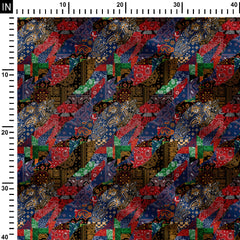 mutli bandana style Print Fabric