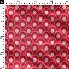 Mod circles viva magenta Print Fabric