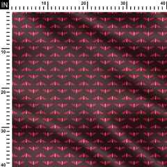Flying Bats_Ruby red Russet palette Print Fabric