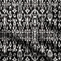 Black Ikat Print Fabric