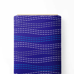 Blue Wave Print Fabric