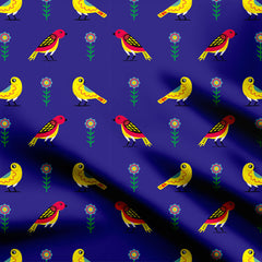 Bird with Flower Print Fabric