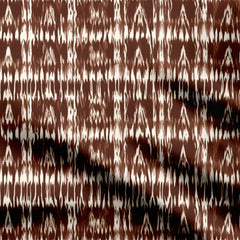 Chocolate Ikat Print Fabric