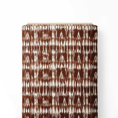Chocolate Ikat Print Fabric