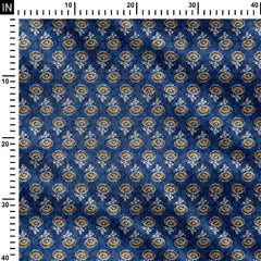 Bagru Mars Blue Print Fabric