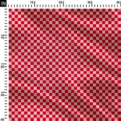 Checkerboard hearts Print Fabric