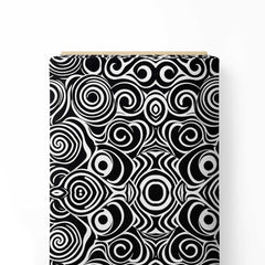 Black & White Rings Print Fabric