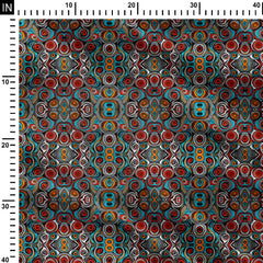 Abstract Optical Swirls Graphic Print Fabric