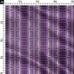 Purple Stripe Design Print Fabric