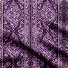 Purple Geo Design Print Fabric