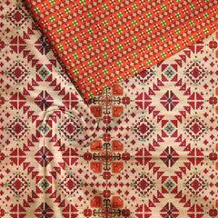 ethnic pattern Muslin Unstitched Suit Set