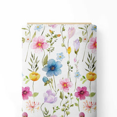 Vibrant Floral Design Print Fabric