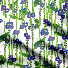 Blue Floral Dream Print Fabric