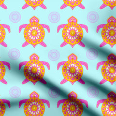 Matsya Turtle Print Fabric