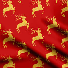 Golden Stag Print Fabric