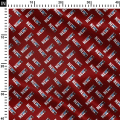 Red hot News Print Fabric