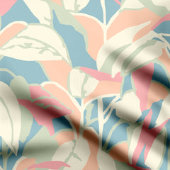 vector leaf and flower Print Fabric