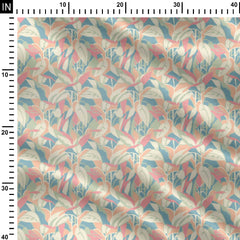 vector leaf and flower Print Fabric