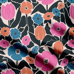 big size flower Print Fabric