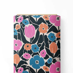 big size flower Print Fabric