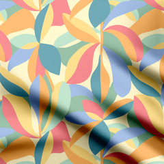 pastel leaf Print Fabric