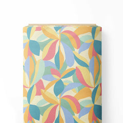 pastel leaf Print Fabric