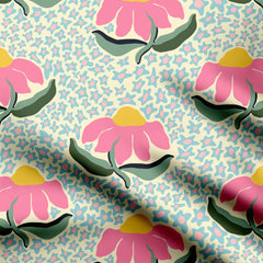 single vector flowers Print Fabric