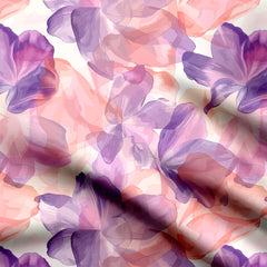 water colour single flowers Print Fabric