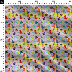 Friendly Monsters Print Fabric