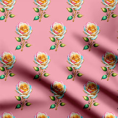 Blush Rose Floret Print Fabric