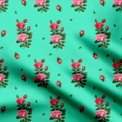 Greenery Blossom Print Fabric