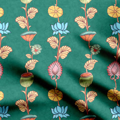 Pichwai  Roling Rose Print Fabric