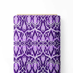 Lavender Ikat Print Fabric