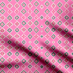 Baby Pink Pichwai Print Fabric