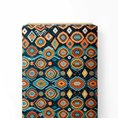 Tribal Hexagons Print Fabric