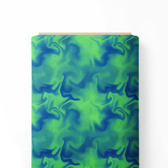 Blue & Green delusion Print Fabric