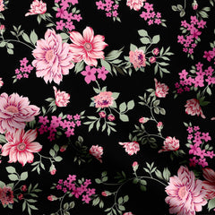 Flowers and Periwinkles Print Fabric