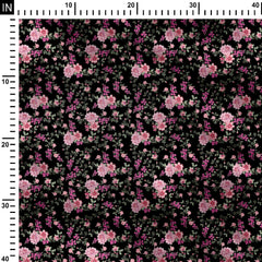 Flowers and Periwinkles Print Fabric