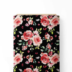 Rose Noir Print Fabric