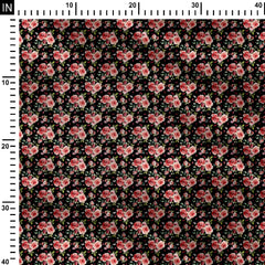 Rose Noir Print Fabric