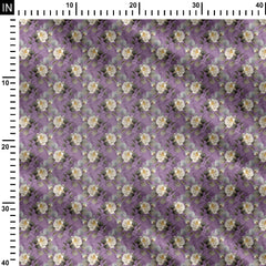 White Blossom Serenity Print Fabric