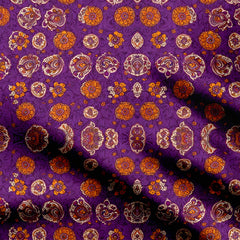 Rebecca Purple kalamkari Print Fabric