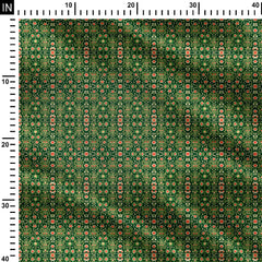 Forest Green pichwai Print Fabric