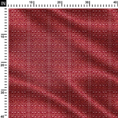 Crimson pichwai Print Fabric