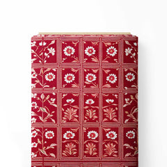 Crimson pichwai Print Fabric