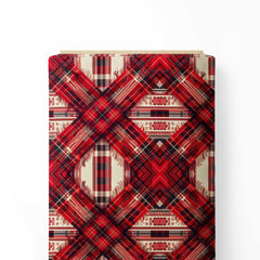 Red Tartan Print Fabric