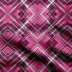 Fuchsia Geometric Print Fabric