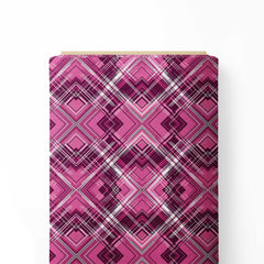 Fuchsia Geometric Print Fabric