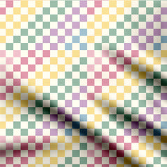 mini coloufull shapes stripes Print Fabric
